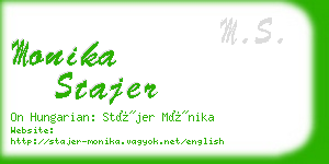 monika stajer business card